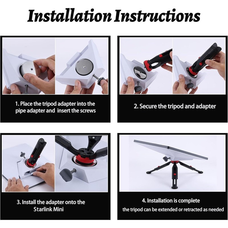 Mini Tripod Mount, Tripod Mounting Kit with Adapter and Aluminum