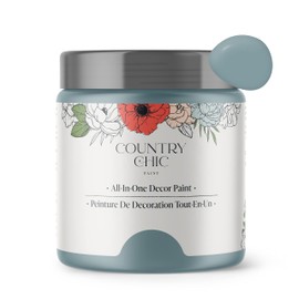 Country Chic All-in-One Chalk Paint for Furniture, Cabinets, Home Decor, Eco-Friendly, Matte Finish, Built-In Primer & Top Coat for Wood, Metal - Nightfall (Blue) - 4 oz (118 ml)