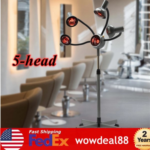 Unbranded 5-Head Infrared Light Heating Therapy Red Lamp Salon Hair