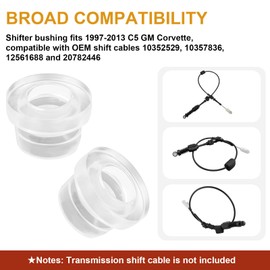 Shift Selector Cable Bushing Repair Kit 15785087 Fits 1997-2013 C5 GM Corvette, 14055 Replacement Transmission Shifter Cable Bushing Restores Precise Shifting, Automatic Transmission Cable Fix- 2 PACK