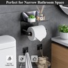 Tindbea Toilet Paper Holder with Phone Shelf + Towel Robe