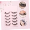 FOMIYES 5pair Natural Look False Eyelashes Handmade Long Thick Safe