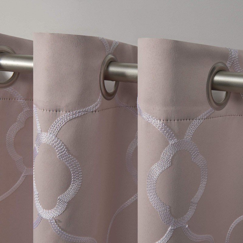 Exclusive Home Curtains Belmont Panel Pair, 52x96, Blush