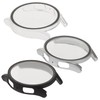 WOONEKY 3pcs Full Coverage Watch Cases Tempered Screen Protectors for