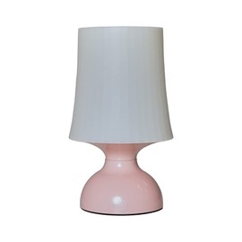 MiniSun | Wireless LED Pink Touch Table Lamp with a White Tapered Shade | Table Lamps, Home Décor & Improvement Essential