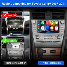 EagleNav Andriod 13 Car Radio for Toyota Camry 2007-2011, 9 Inch Touch Screen Car Radio [2+32GB] Built-in Wireless CarPlay Android Auto DSP BT5.0 WiFi GPS SWC