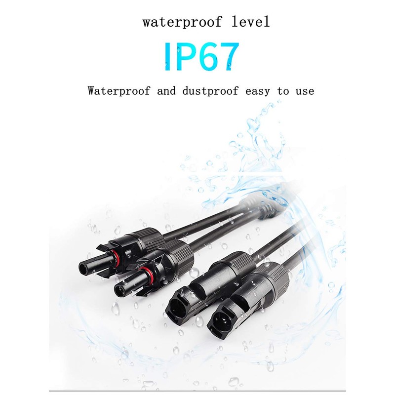 Solar connector Y branch parallel adapter Solar panel cable Photovoltaic