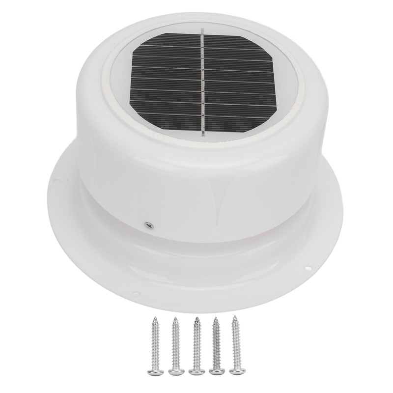 Solar Powered Vent Fan with Mounting Screws Ceiling Exhaust Ventilation