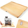 360° Appliance Sliding Tray for Coffee Maker, Bamboo Rolling Tray