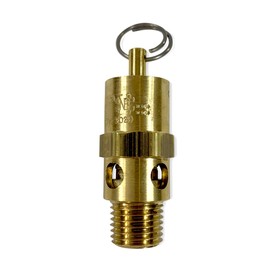 Brass, 1/4" NPT Industrial Hard Seat Safety Pressure Relief Valve, Made In The USA (25 PSI / 30 SCFM)