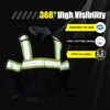 Sicalobo Men's High Visibility Work Jacket, Reflective Waterproof Cashmere Lining