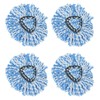 4Pcs Microfiber Rotating Mop Head 360 Spinning Triangular Mop Replacement