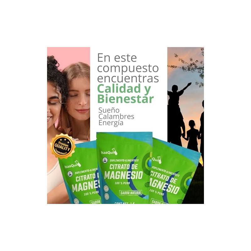 Citrato de Magnesio en Polvo | 1 kg | Aporte