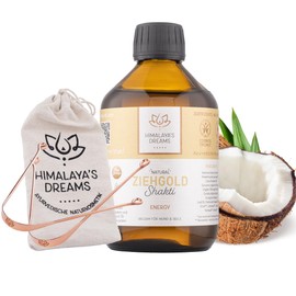 Himalaya's Dreams® Oral Pulling Oil, Dental Oil Shakti + 2 Levels of Use [Certified Organic Natural Cosmetics] 250 ml - Ayurveda Ritual for Dental Care & Teeth Bleaching