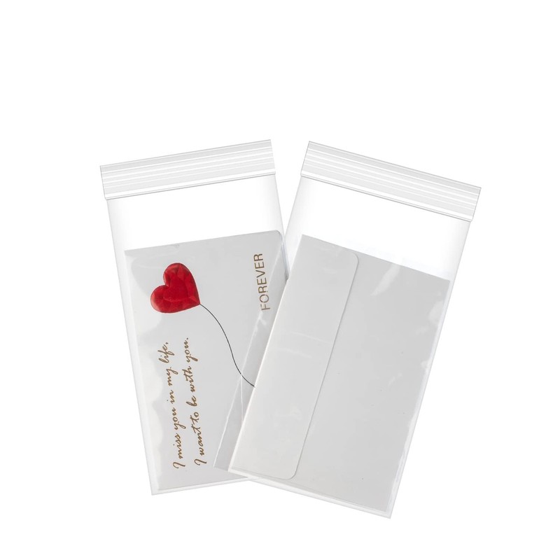 Fessary 100pcs 4 X 7 Clear Reclosable Zip Plastic Poly