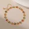 Yumikoo 18k Gold Plated Anklet Butterfly Cubic Zirconia Ankle Bracelets