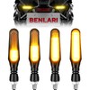 Benlari 4PCS Flowing LED Motorcycle Turn Signals 12V Super Bright
