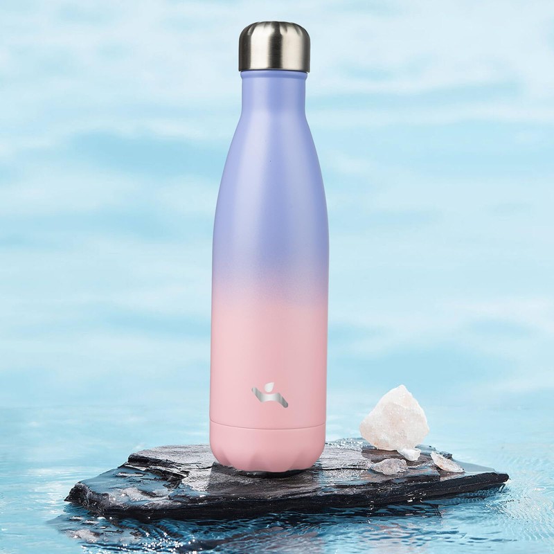 Konokyo Insulated Water Bottles,17 oz Double Wall Stainless Steel Vacumm
