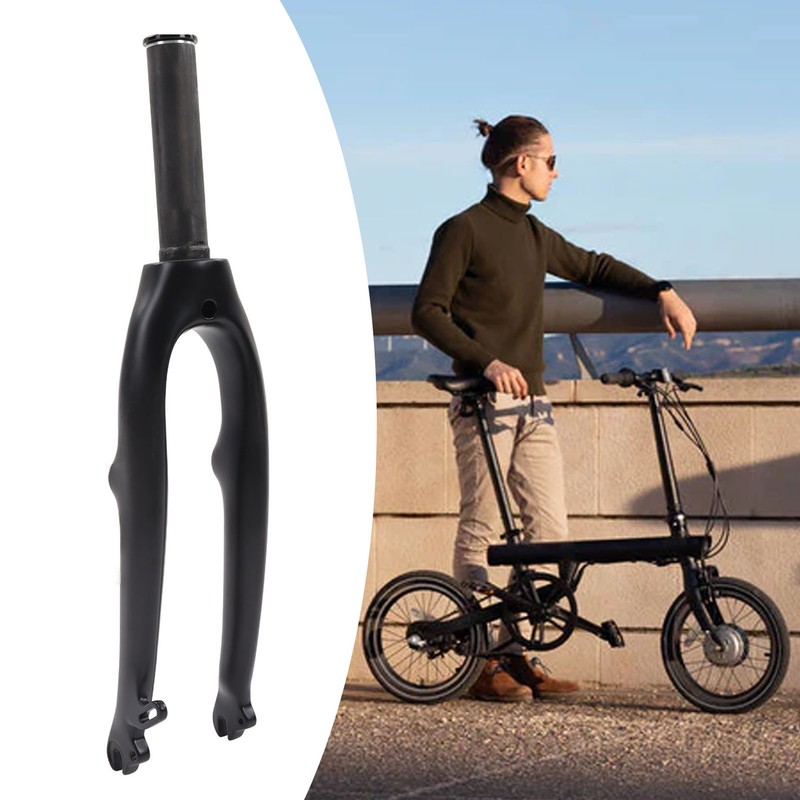 Carbon Fiber Front Fork Replacement Folding Bike Fork with Screws
