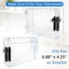 Universal Thermostat Lock Box with Combination and Key Lock, Clear