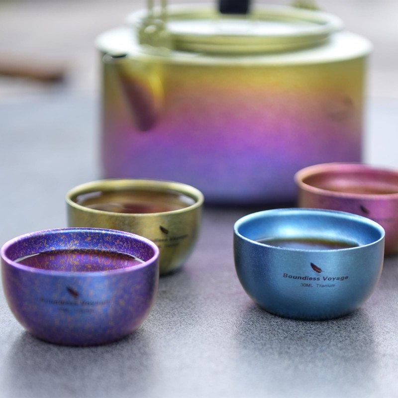 Boundless Voyage Titanium Sake Cup Guinomi Double Layer Camping Hot