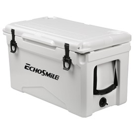 EchoSmile 25/30/35/40 Quart Rotomolded Cooler, 5 Days Protale Ice Cooler, Ice Chest Suit for BBQ, Camping, Pincnic, and Other Outdoor Activities