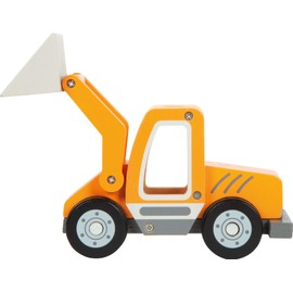 small foot Wheel Loader with Wooden Shovel, Toy Vehicle with Shovel Arm and Rubberised Tyres, Construction Vehicle for Children from 2 Years, 12635