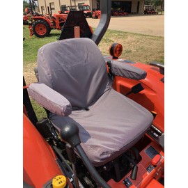 Durafit Seat Covers, Compatible with Kubota Tractors L3301,L3901,L4701, KU16 Gray Waterproof Fabric Piece seat with armrests. New for 2022