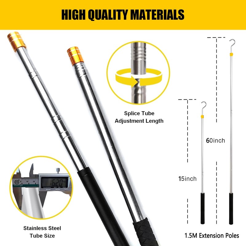Canlaten·U Attic Ladder Pull System Kit - Attic Pull Down