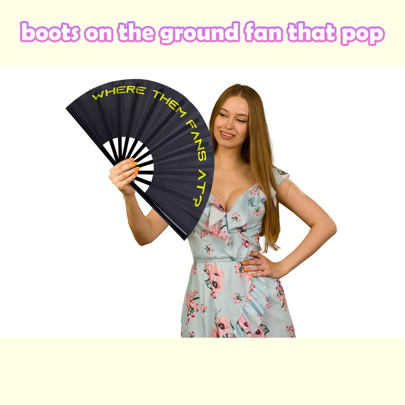 AYTHSRIC 2Pcs Popping Clacking Fan for Line Dancing & Where