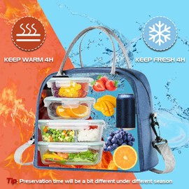 BRYN Cool Bag Small 7.9 L, Small Cool Bag, Foldable, Lunch Bag for On the Go, Beach, Work, School, Travel, Camping, Picnic (Blue)