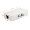 iKKEGOL Mini 2-Port RJ45 Network Key-Press Switch Splitter Selector Box