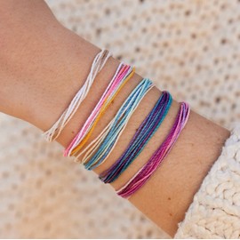 Pura Vida Bracelets Pack Spring Daze Friendship Bracelet Pack - Set of 5 Stackable Bracelets for Women, Beach Bracelet & Accessoriess - 5 String Bracelets