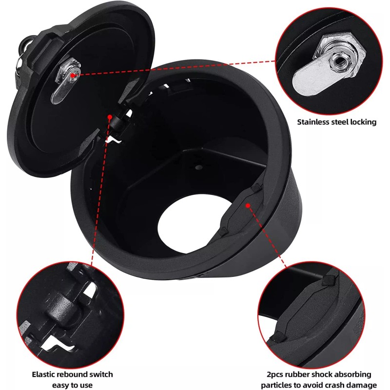 RITESS Fuel Filler Door Locking Gas Tank Cap Cover for