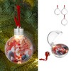 Christmas Tree Bauble with/without LED Light, Photo Bauble Clear Christmas,