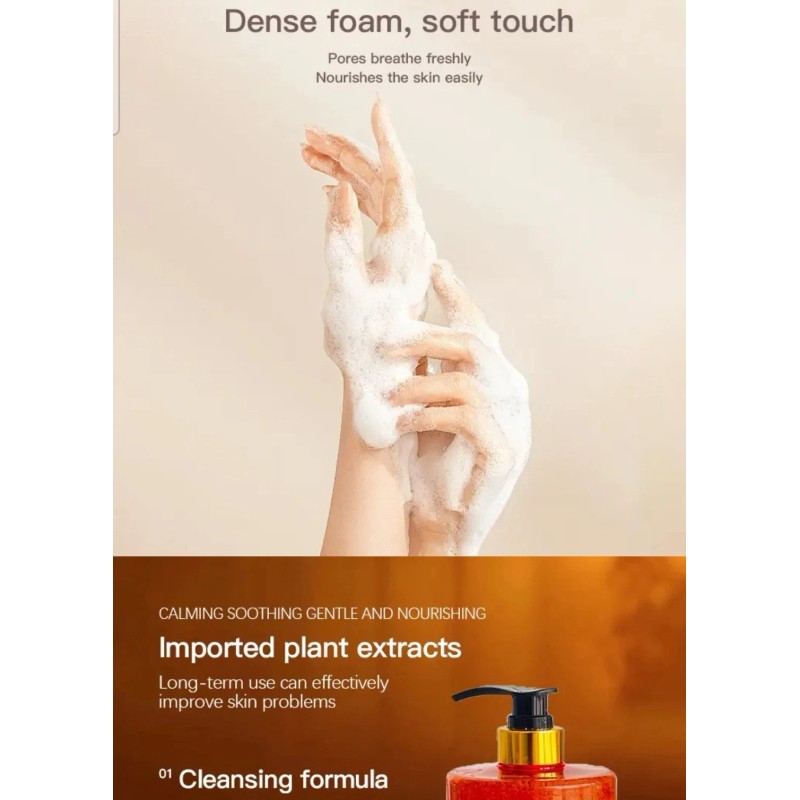 Golden Glow Intensive Whitening Shower Gel Exfoliating Body Wash [USA