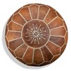 Premium Moroccan Leather Pouf - Handmade - Delivered Stuffed -
