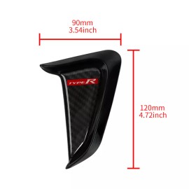 Shark Fender TYPE-R Car Shark Gills Side Fender Emblem Vent Trim Cover Sticker ABS Carbon/F