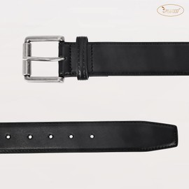 Men Belt Leather Belt for Men Dress Belt Casual Belt Men Golf Belt 1.5” Classic Work belt for Men Leather Jeans Belt JASGOOD,Black