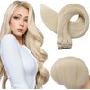 Full Shine Weft Hair Extensions Human Hair Platinum Blonde 24