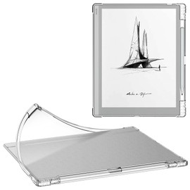 Fintie Clear Case for 10.3" Onyx Boox Tablet Go 10.3 ePaper E Ink (2024 Released) - Slim Lightweight Clear Soft Flexible Transparent TPU Skin Bumper Back Cover Shell with Pen Holder