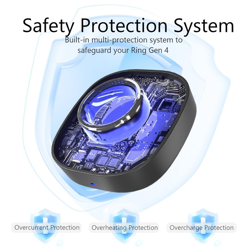 Cargador para Oura Ring Gen4 (talla 7), negro