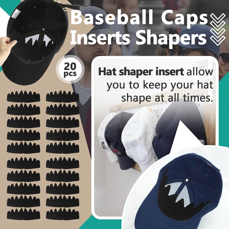 20Pcs Hat Shaper Insert - Baseball Caps Inserts Shapers, Reusable
