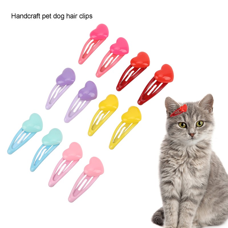 24Pcs Pet Hairpin Cute Handcraft Prevent Sliding Pet Grooming Products