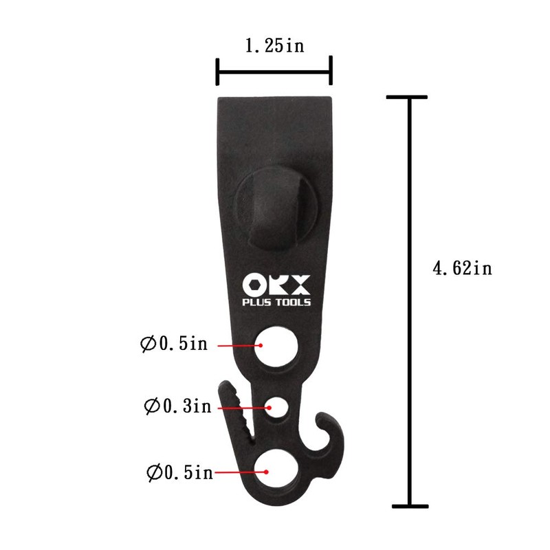 ORXPLUS TOOLS 4pcs Tarp Clips Thumb Screw with Hook Tail