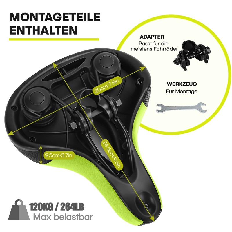 Bicycle Saddle, Bicycle Seat for Women, Men, Comfortable Soft Gel