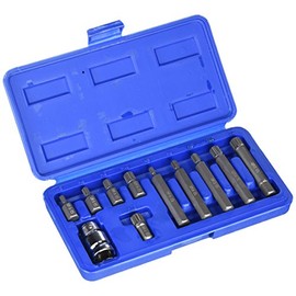 11-Piece Ratchet Bit Set Spline Multi-Tooth Bit Set Socket Spanner Set | B4