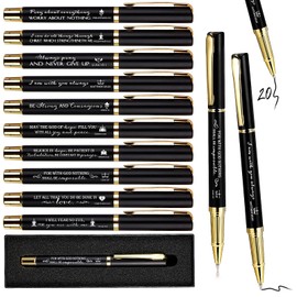 Lincia 20 Sets Christian Bible Verse Ballpoint Pen Engraved Inspirational Quotes with Boxes Religious Pen Clergy Appreciation Gift Pastor Men Church Welcome Favor Office Sunday School Prayer Pens