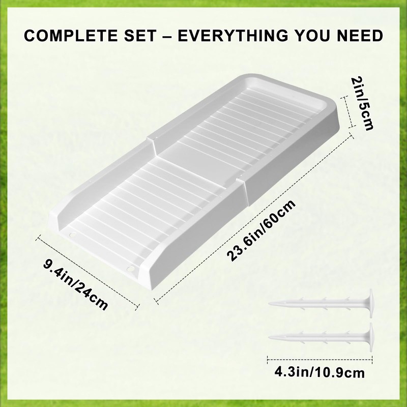 Aobiono Downspout Splash Block, Gutter Downspout Extensions Diverter, 24" Gutter