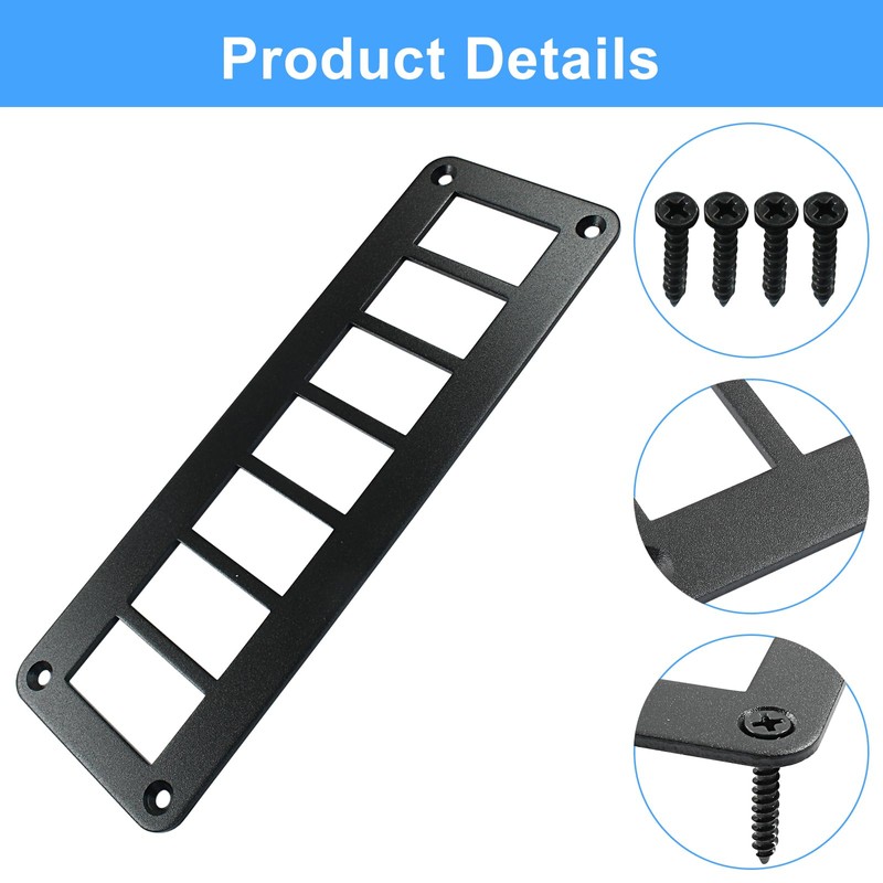 PHITUODA 7 Gang Rocker Switch Panel Housing Holder, Rocker Toggle